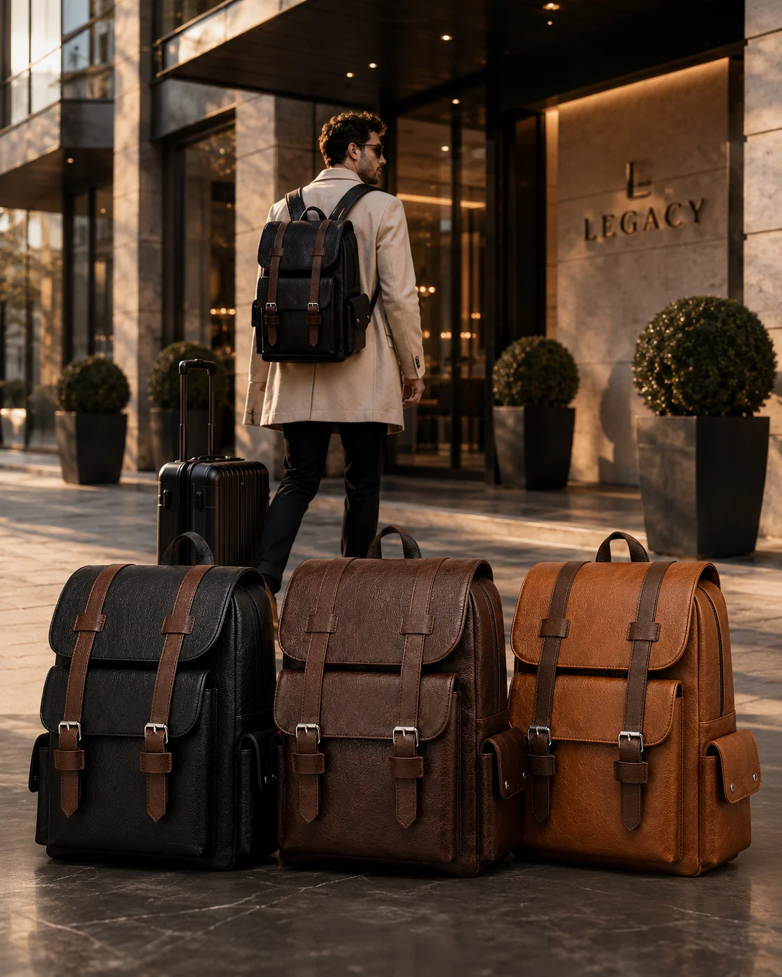Legacy Leather Laptop Backpack
