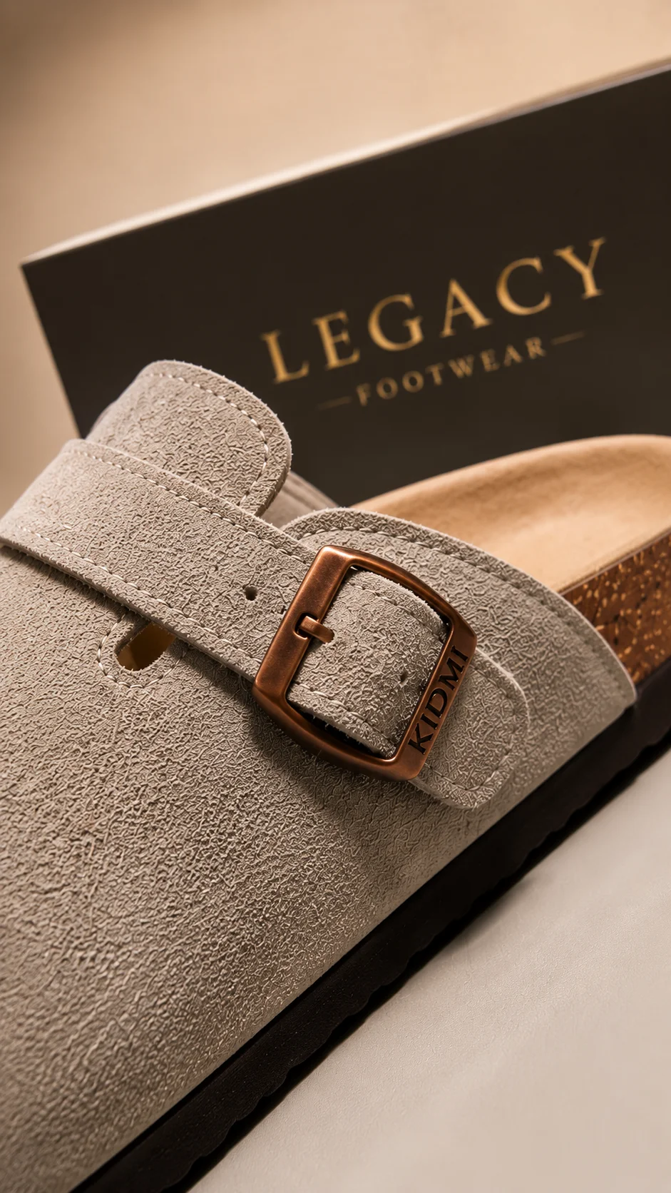 Legacy suede clog detail 1