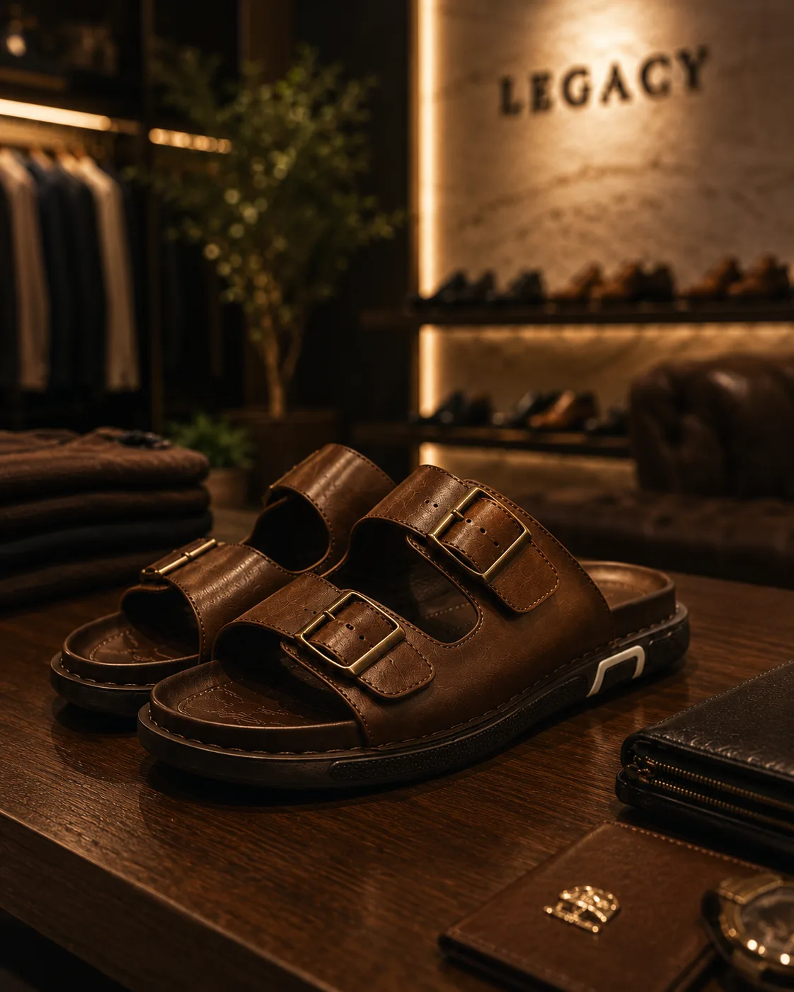Legacy Men's Leather Casual Sandals