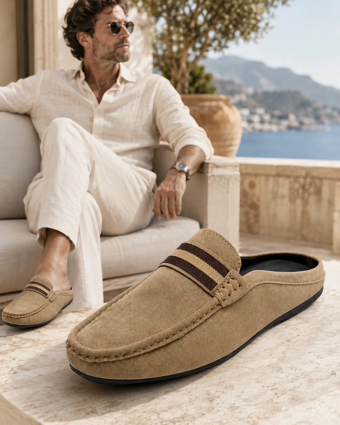 Legacy Men's Suede Mule Loafers